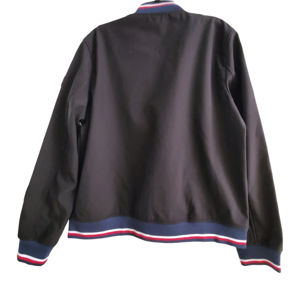 Men's Water Wind Resistant Breathable Black Bomber Jacket Pockets